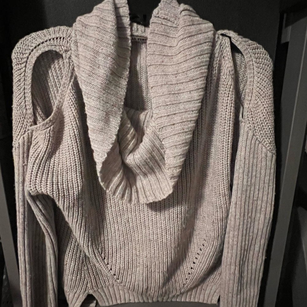 Cold shoulder sweater